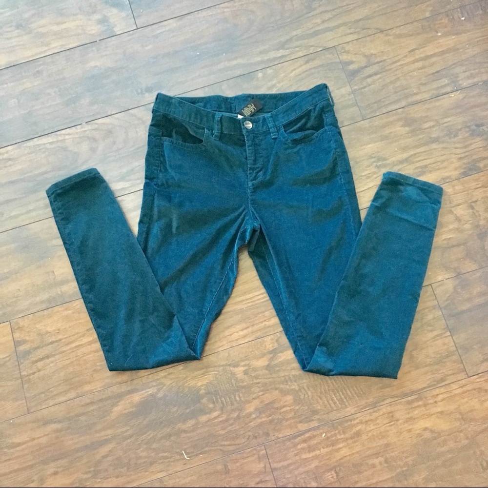 London corduroy dark teal stretch jeans/pants